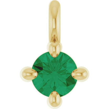 Natural Emerald Dangle, 2.95 mm x 4.5 mm