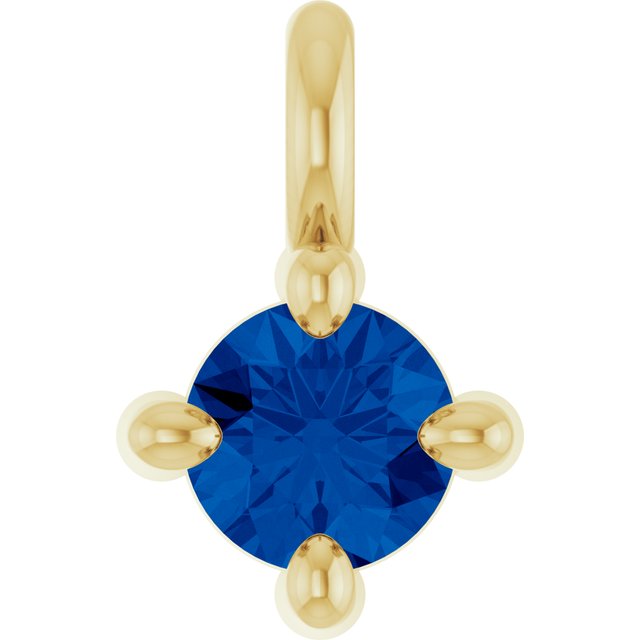 Natural Blue Sapphire Dangle, 2.95 mm x 4.5 mm