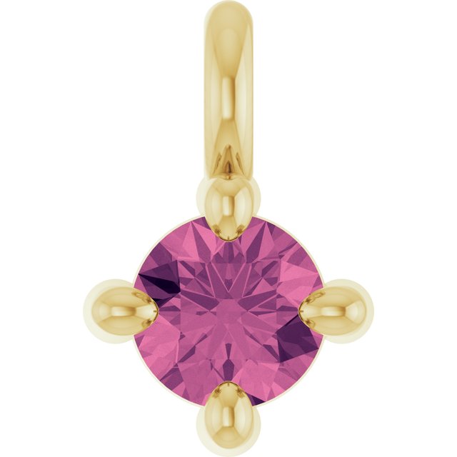 Natural Pink Tourmaline Dangle, 2.95 mm x 4.5 mm