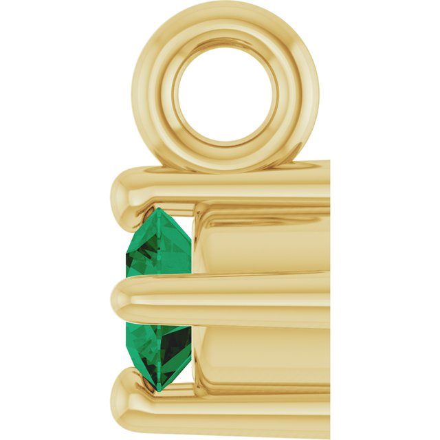 Natural Emerald Dangle, 2.95 mm x 4.5 mm