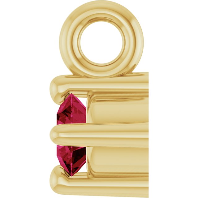 Natural Ruby Dangle, 2.95 mm x 4.5 mm