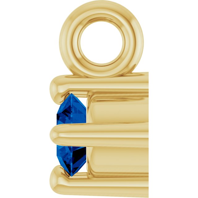 Natural Blue Sapphire Dangle, 2.95 mm x 4.5 mm