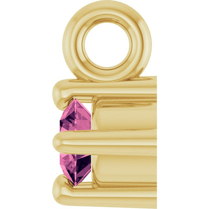 Natural Pink Tourmaline Dangle, 2.95 mm x 4.5 mm