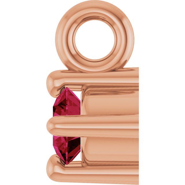 Natural Ruby Dangle, 2.95 mm x 4.5 mm