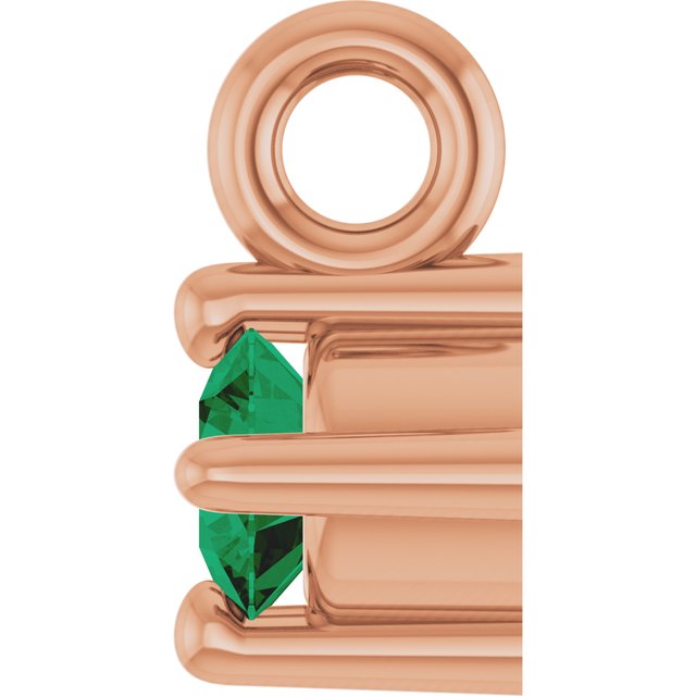 Natural Emerald Dangle, 2.95 mm x 4.5 mm