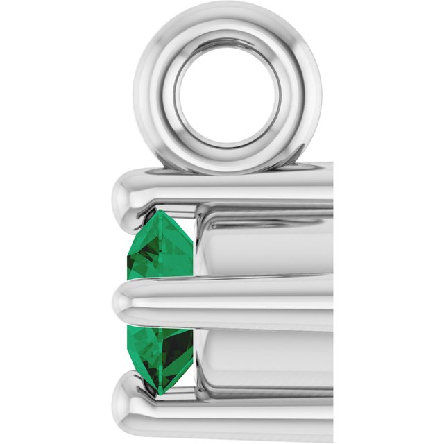 Natural Emerald Dangle, 2.95 mm x 4.5 mm