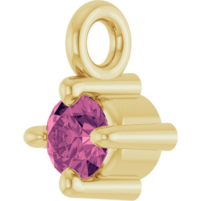 Natural Pink Tourmaline Dangle, 2.95 mm x 4.5 mm