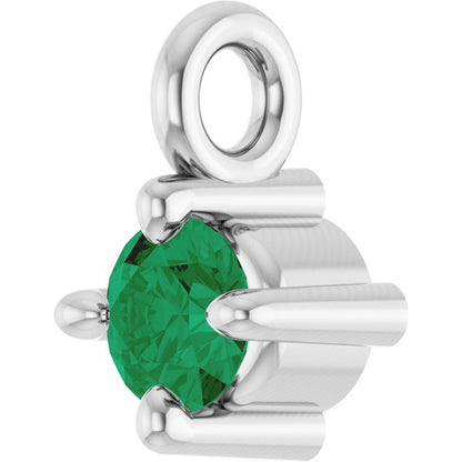 Natural Emerald Dangle, 2.95 mm x 4.5 mm