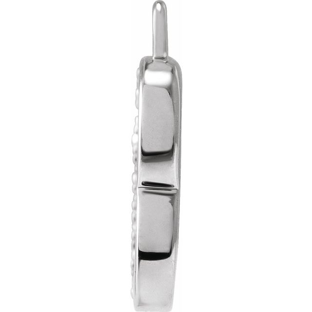 Petite Pavé® .025 CTW Natural Diamond Blush Enamel Initial Dangle