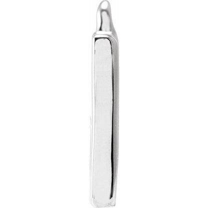 Petite Pavé® .01 CTW Natural Diamond Blush Enamel Initial Dangle