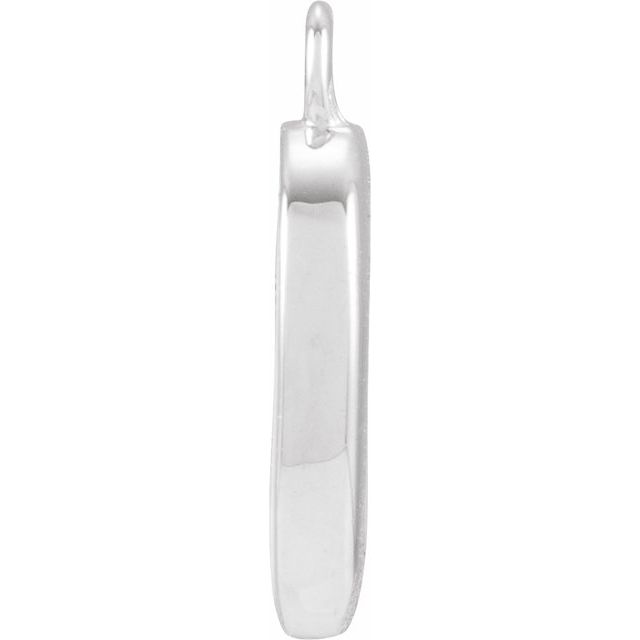 Petite Pavé® .025 CTW Natural Diamond Blush Enamel Initial Dangle