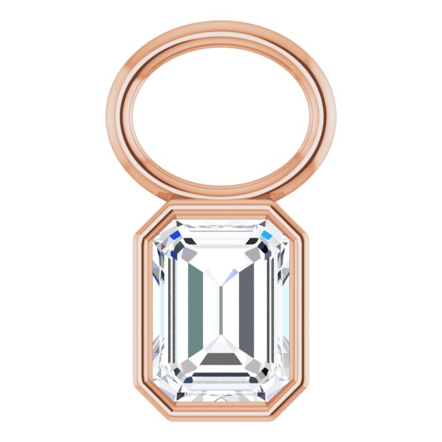 1/4 CT Natural Diamond Hoop Dangle, 5.1 mm x 8.8 mm