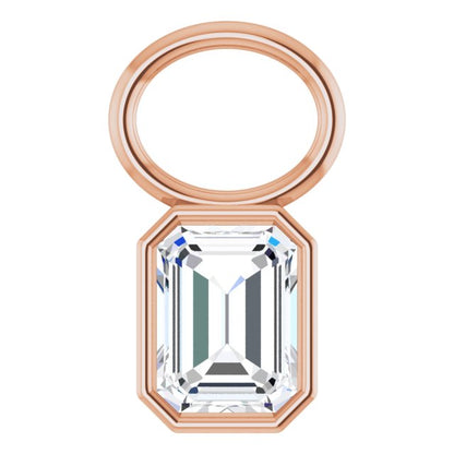 1/4 CT Natural Diamond Hoop Dangle, 5.1 mm x 8.8 mm