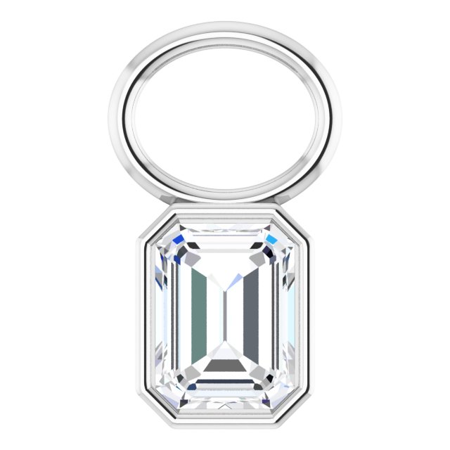 1/4 CT Natural Diamond Hoop Dangle, 5.1 mm x 8.8 mm