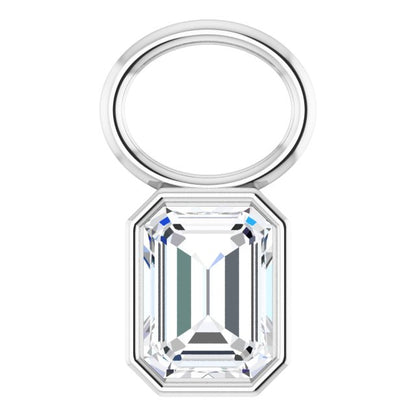 1/4 CT Natural Diamond Hoop Dangle, 5.1 mm x 8.8 mm