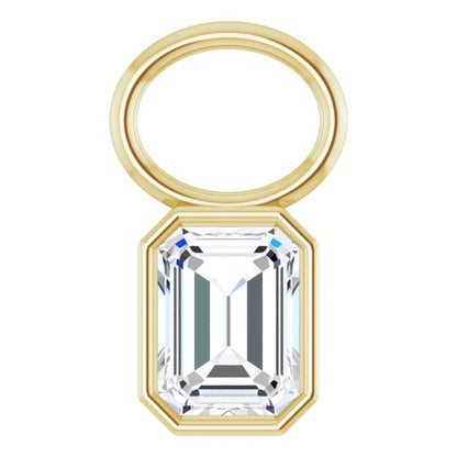 1/4 CT Natural Diamond Hoop Dangle, 5.1 mm x 8.8 mm