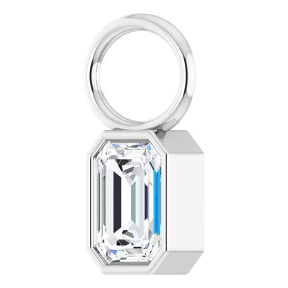 1/4 CT Natural Diamond Hoop Dangle, 5.1 mm x 8.8 mm