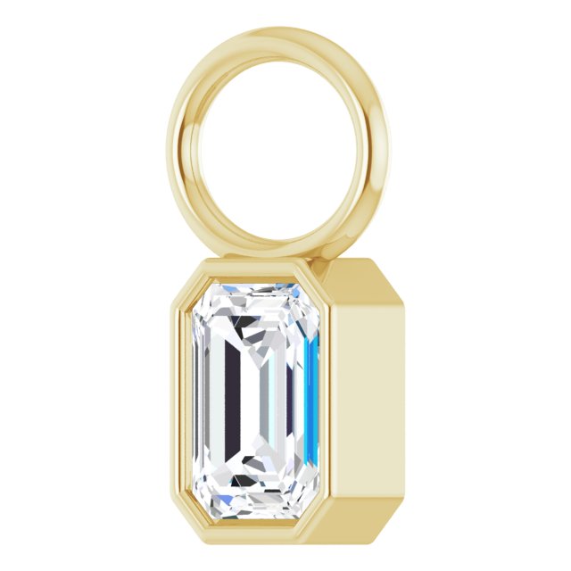 1/4 CT Lab-Grown Diamond Hoop Dangle, 5.1 mm x 8.8 mm