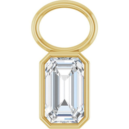 1/3 CT Lab-Grown Diamond Hoop Dangle, 5.1 mm x 9.8 mm