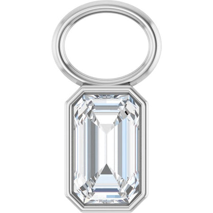 1/3 CT Lab-Grown Diamond Hoop Dangle, 5.1 mm x 9.8 mm
