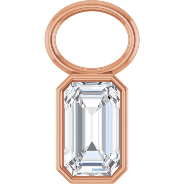 1/3 CT Lab-Grown Diamond Hoop Dangle, 5.1 mm x 9.8 mm