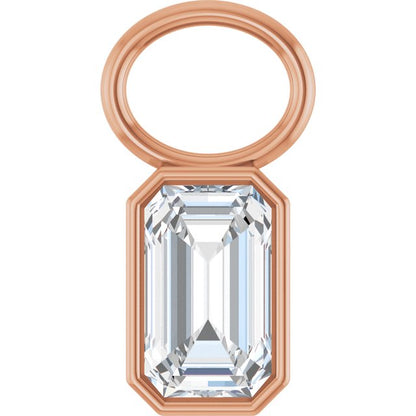 1/3 CT Lab-Grown Diamond Hoop Dangle, 5.1 mm x 9.8 mm