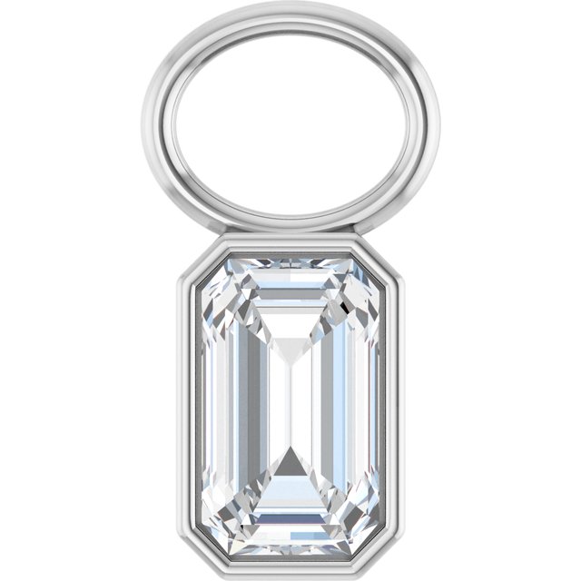 3/8 CT Natural Diamond Hoop Dangle