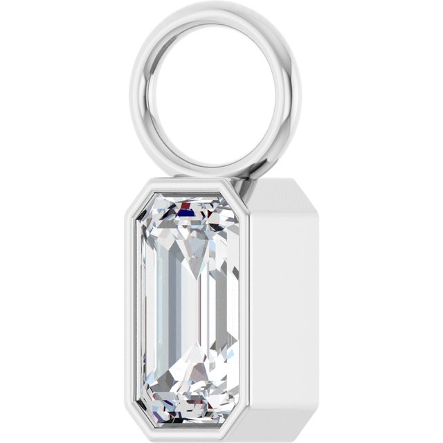3/8 CT Natural Diamond Hoop Dangle
