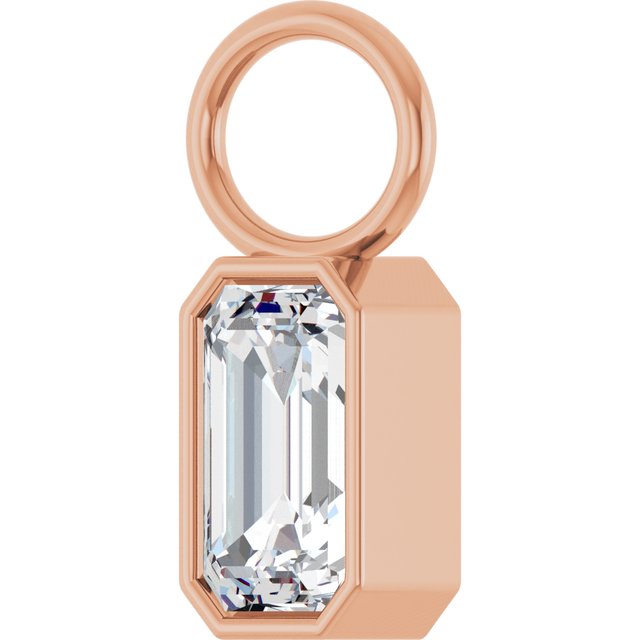 1/3 CT Lab-Grown Diamond Hoop Dangle, 5.1 mm x 9.8 mm