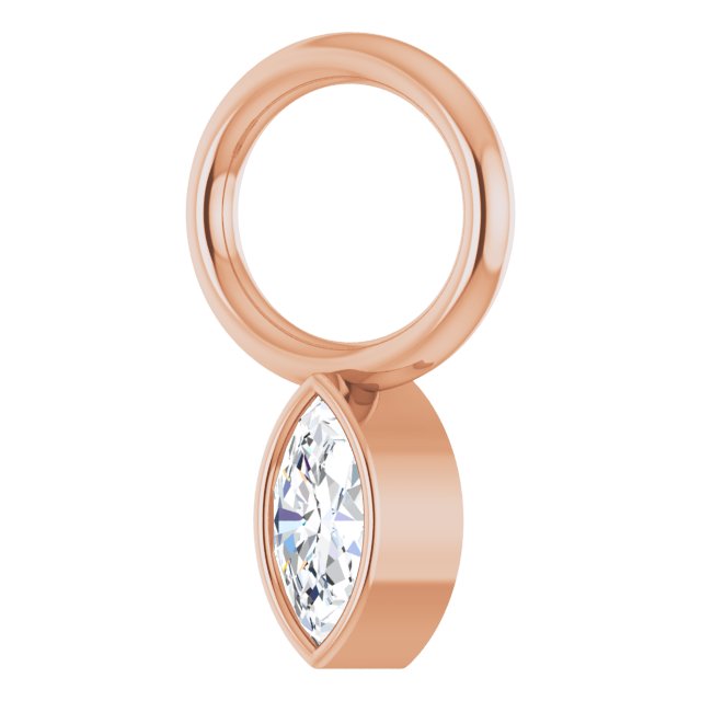 .03 CT Lab-Grown Diamond Hoop Dangle, 5.1 mm x 7.6 mm
