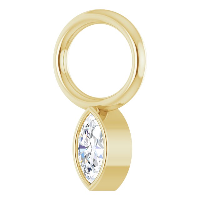 .03 CT Lab-Grown Diamond Hoop Dangle, 5.1 mm x 7.6 mm
