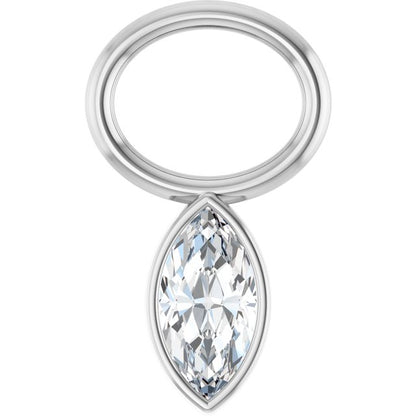.08 CT Natural Diamond Hoop Dangle