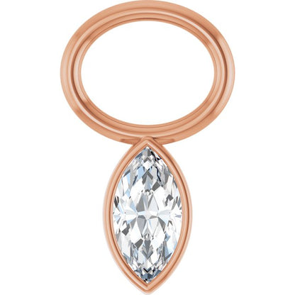 .08 CT Lab-Grown Diamond Hoop Dangle