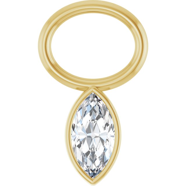 .08 CT Natural Diamond Hoop Dangle