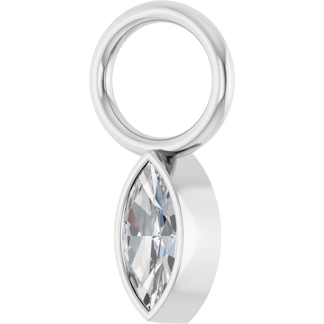 .08 CT Natural Diamond Hoop Dangle
