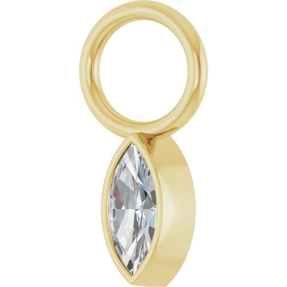 .08 CT Lab-Grown Diamond Hoop Dangle