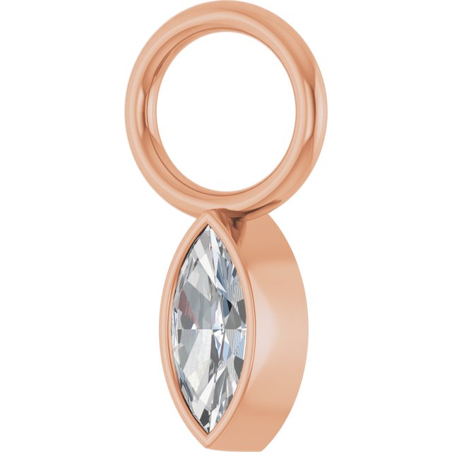 .08 CT Lab-Grown Diamond Hoop Dangle