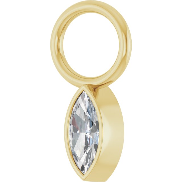 .08 CT Natural Diamond Hoop Dangle