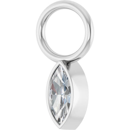 .08 CT Lab-Grown Diamond Hoop Dangle