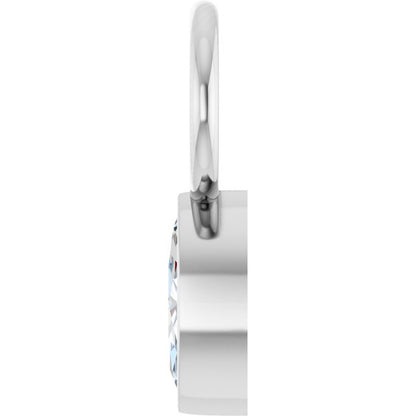 .08 CT Natural Diamond Hoop Dangle