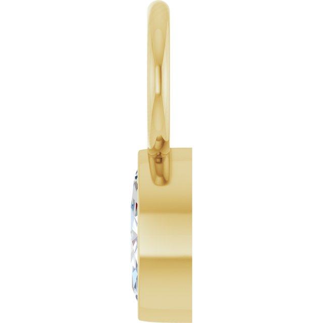 .08 CT Natural Diamond Hoop Dangle