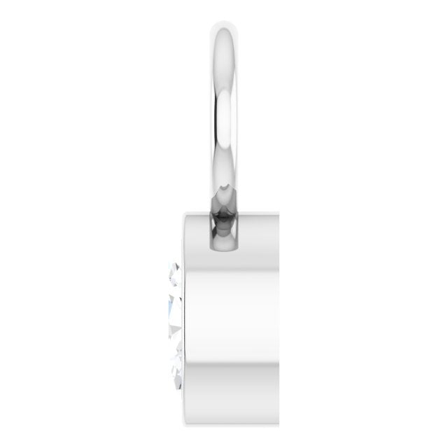 1/6 CT Lab-Grown Diamond Hoop Dangle, 5.1 mm x 8.75 mm