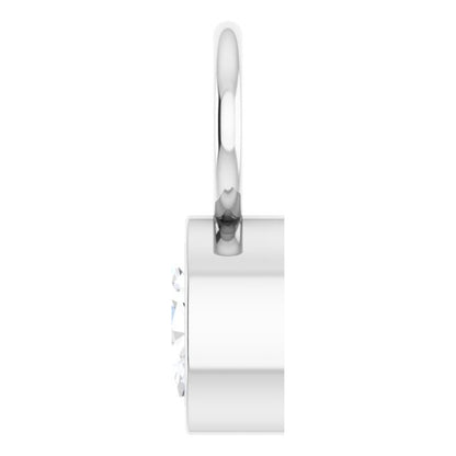 1/6 CT Natural Diamond Hoop Dangle, 5.1 mm x 8.75 mm