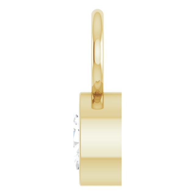 1/6 CT Lab-Grown Diamond Hoop Dangle, 5.1 mm x 8.75 mm