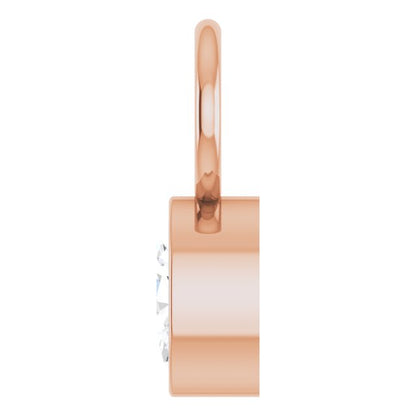 1/6 CT Lab-Grown Diamond Hoop Dangle, 5.1 mm x 8.75 mm