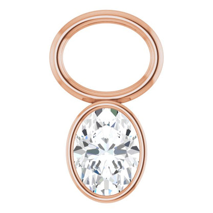 1/6 CT Lab-Grown Diamond Hoop Dangle, 5.1 mm x 8.75 mm