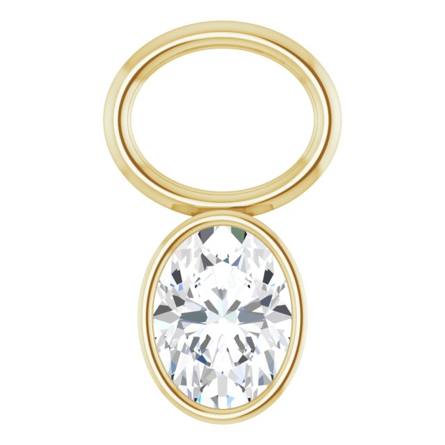 1/6 CT Lab-Grown Diamond Hoop Dangle, 5.1 mm x 8.75 mm