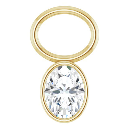 1/6 CT Lab-Grown Diamond Hoop Dangle, 5.1 mm x 8.75 mm