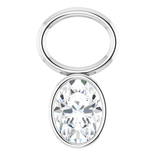 1/6 CT Lab-Grown Diamond Hoop Dangle, 5.1 mm x 8.75 mm