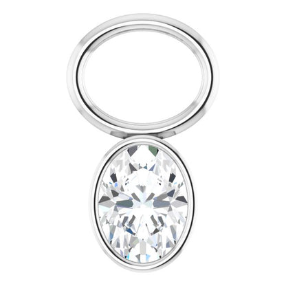 1/6 CT Lab-Grown Diamond Hoop Dangle, 5.1 mm x 8.75 mm